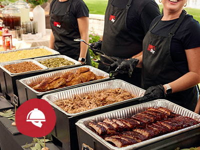 Sonny's Catering being served at a large outdoor event