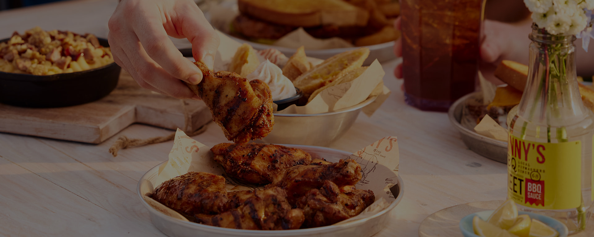 Friends enjoy BBQ at Sonny's