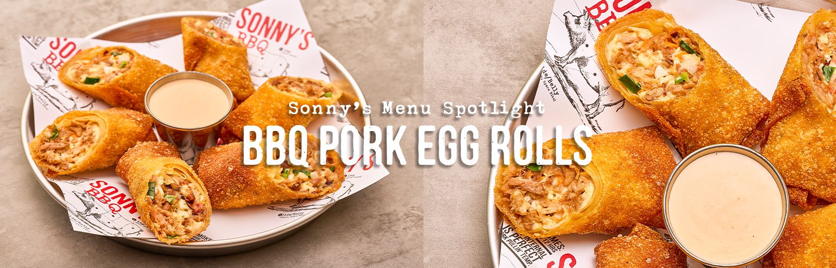 Sonny's Menu Spotlight BBQ Pork Egg Rolls Sonny's BBQ
