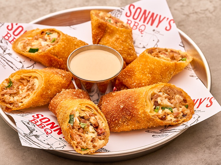 Sonny's BBQ Appetizers BBQ Pork Egg Rolls