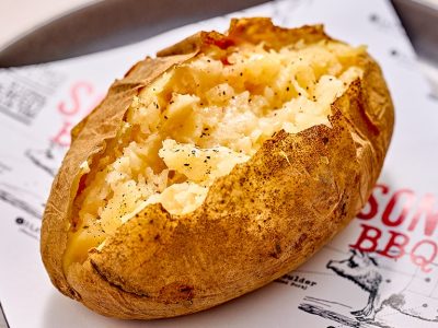 Baked potato side at Sonny's BBQ