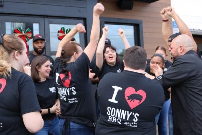 Sonny's team celebrates