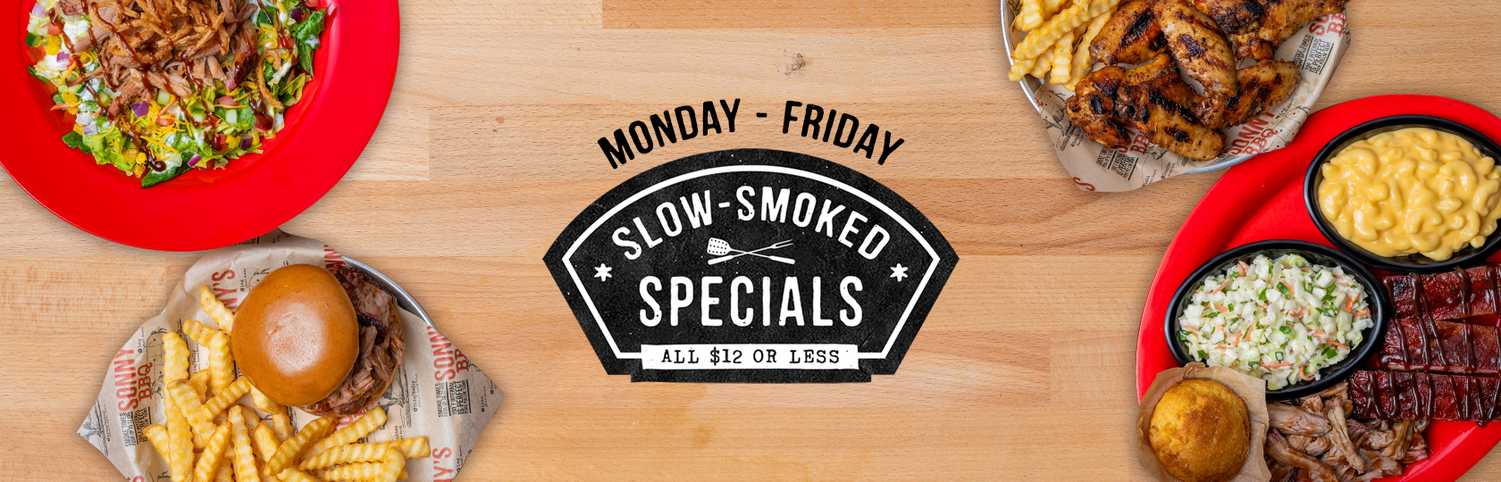 $12 or Less: Dig into Sonny's Slow-Smoked Specials Monday through Friday -  Sonny's BBQ
