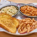 Pulled chicken Pitmaster Lunch Plate with two sides at Sonny's BBQ