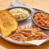 Pulled pork Pitmaster Lunch Plate with two sides at Sonny's BBQ