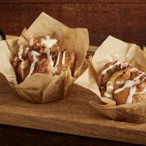 Seasonal menu cinnamon apple bread pudding at Sonny's BBQ