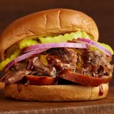 Seasonal menu Smokin' Gun sandwich at Sonny's BBQ