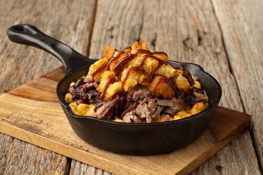Summer Seasonal Menu Brisket Mac and Cheese at Sonny's BBQ.