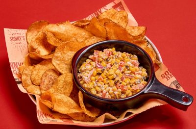 Summer Seasonal Menu BBQ Street Corn dip at Sonny's BBQ.