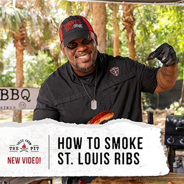 Man holds rib and points to it with other hand, text reads 