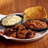 Fall Seasonal Menu Maple BBQ Pork Burnt Ends at Sonny's BBQ.