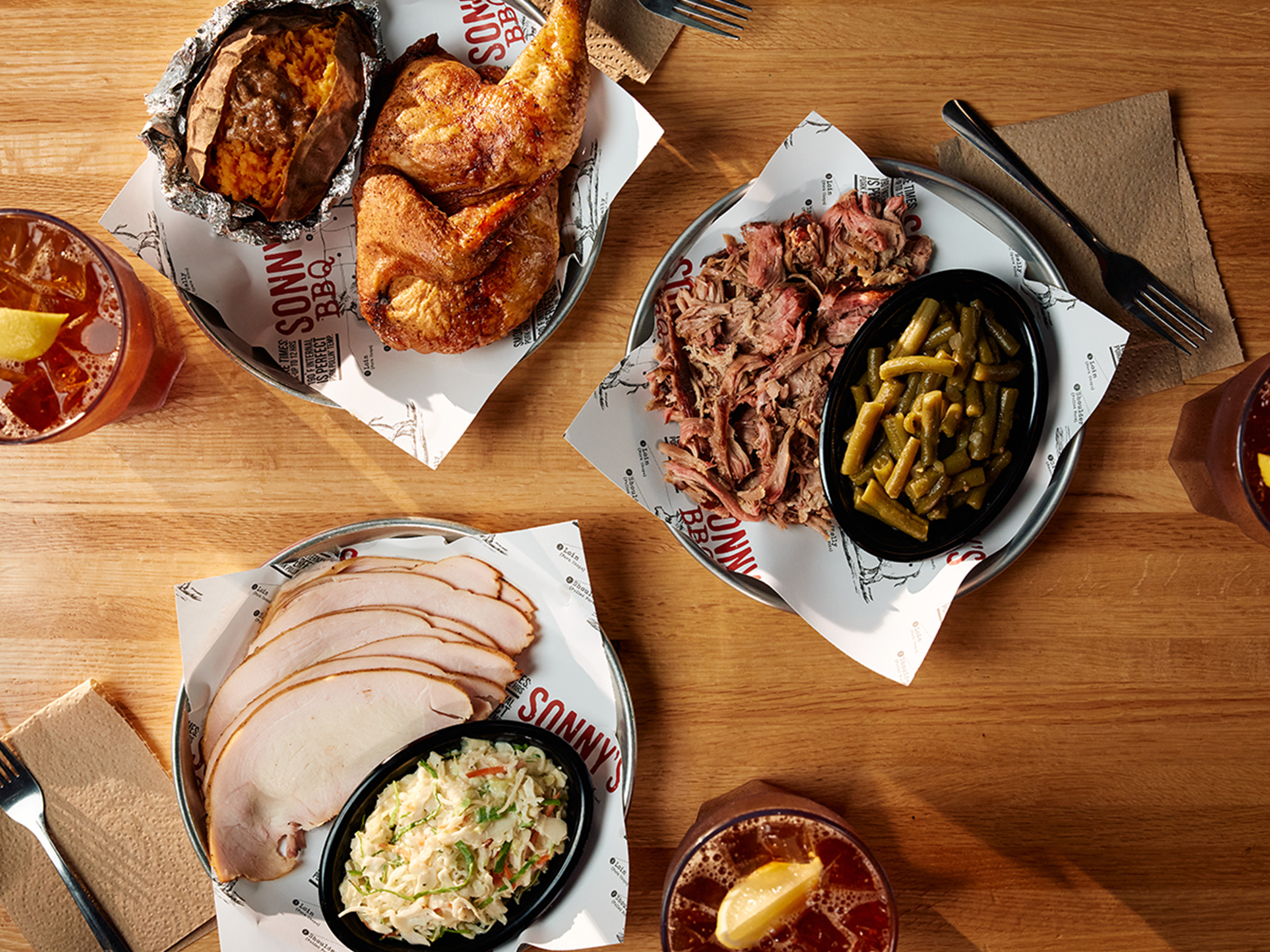 An overhead shot of Sonny's $10.99 Power Plates, one if its deals today