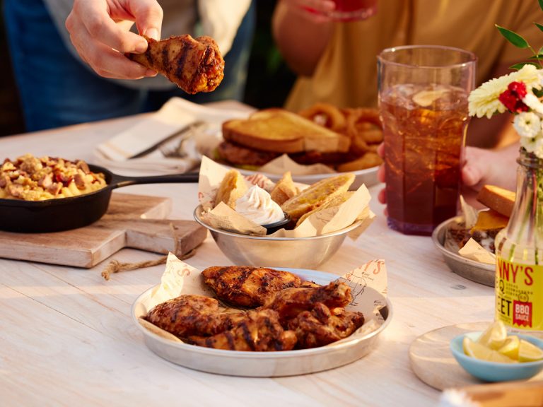 Spread of Sonny's Seasonal Menu on table.