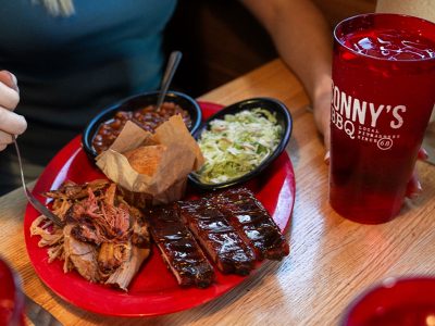 Pork & Rib Combo on a table