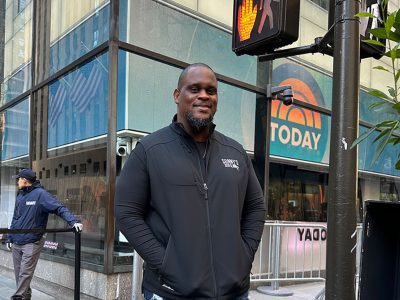 Shannon standing outside TODAY show in NYC